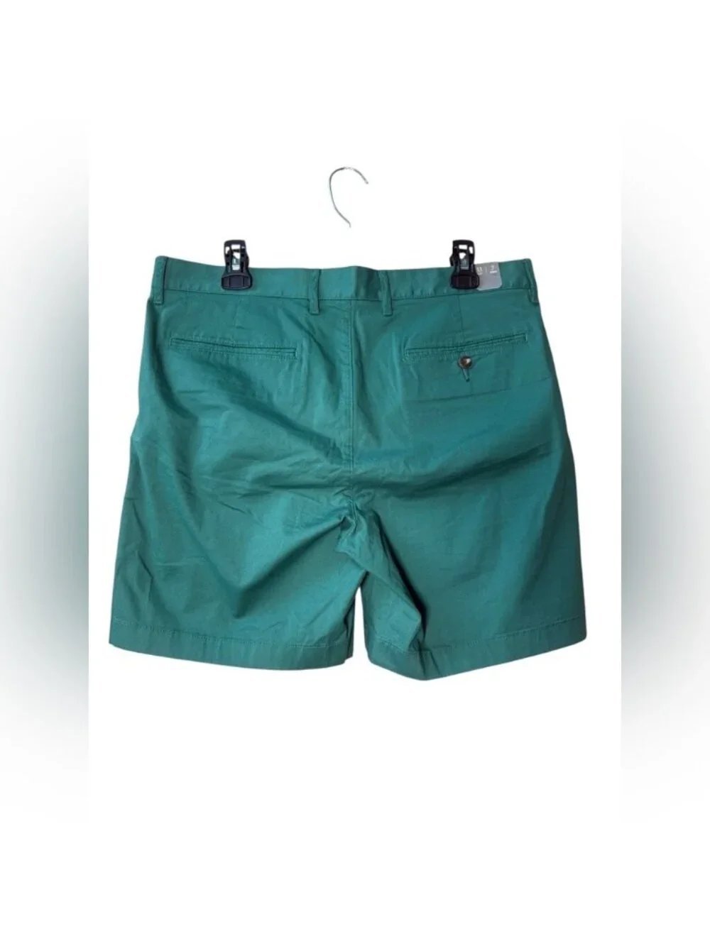 J.Crew Stanton Khaki Chino Shorts Mens 33 Cotton Twill 7” Inseam Teal Green